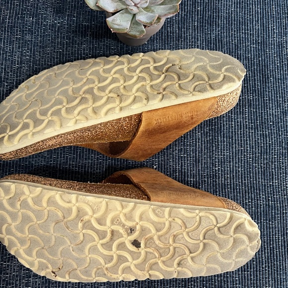 Brown Birkenstock sandals size 8 gizeh big buckle - Picture 3 of 5